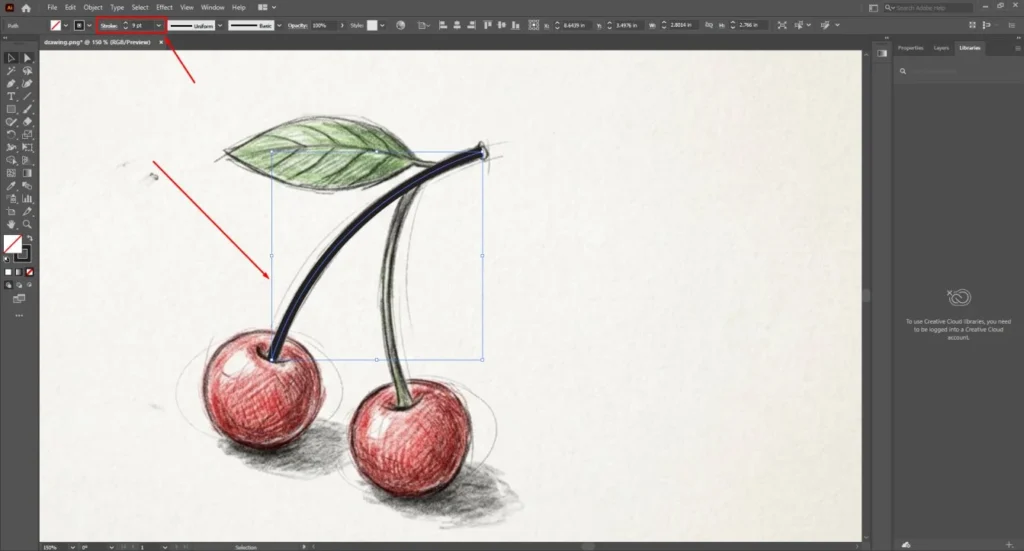 Select the pen tool